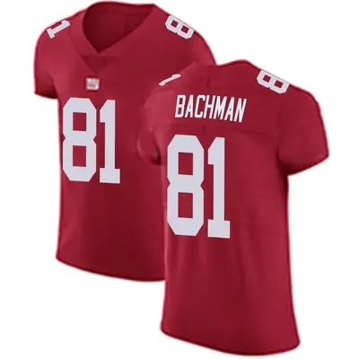 Men's Elite Alex Bachman New York Giants Red Alternate Vapor Untouchable Jersey