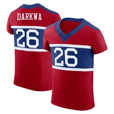 Men's Elite Orleans Darkwa New York Giants Red Century Alternate Vapor F.U.S.E. Jersey