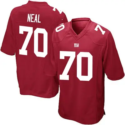 Men's Game Evan Neal New York Giants Red Alternate Jersey