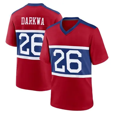 Men's Game Orleans Darkwa New York Giants Red Century Alternate Jersey