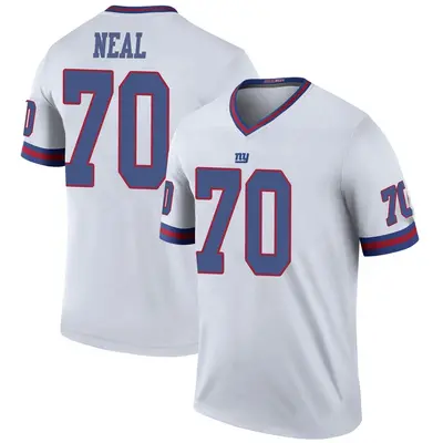 Men's Legend Evan Neal New York Giants White Color Rush Jersey