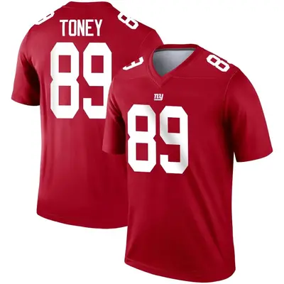 Men's Legend Kadarius Toney New York Giants Red Inverted Jersey