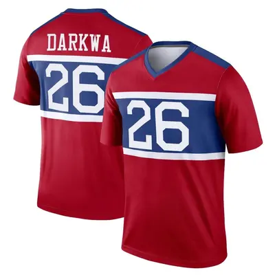Men's Legend Orleans Darkwa New York Giants Red Century Alternate Jersey