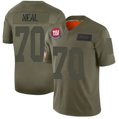 Men's Limited Evan Neal New York Giants Camo 2019 Salute to Service Jersey