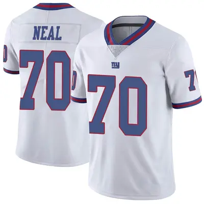 Men's Limited Evan Neal New York Giants White Color Rush Jersey