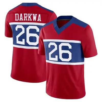 Men's Limited Orleans Darkwa New York Giants Red Century Alternate Vapor F.U.S.E. Jersey