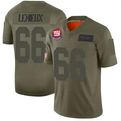 Men's Limited Shane Lemieux New York Giants Camo 2019 Salute to Service Jersey