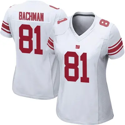 Women's Game Alex Bachman New York Giants White Jersey