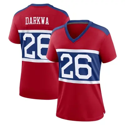 Women's Game Orleans Darkwa New York Giants Red Century Alternate Jersey