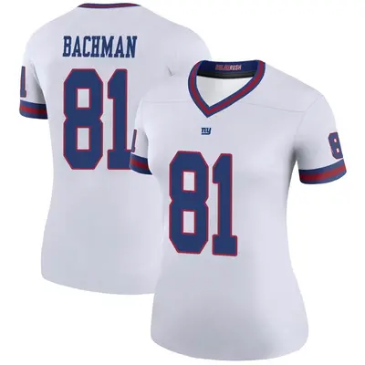 Women's Legend Alex Bachman New York Giants White Color Rush Jersey