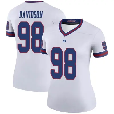 Women's Legend D.J. Davidson New York Giants White Color Rush Jersey