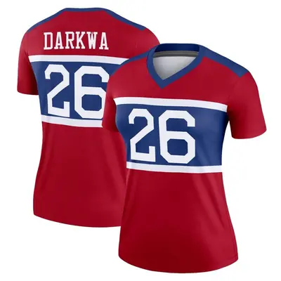 Women's Legend Orleans Darkwa New York Giants Red Century Alternate Jersey