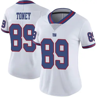 Women's Limited Kadarius Toney New York Giants White Color Rush Jersey