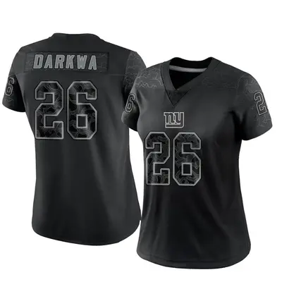 Women's Limited Orleans Darkwa New York Giants Black Reflective Jersey