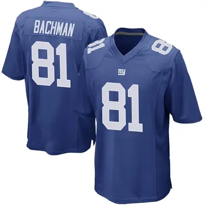 Youth Game Alex Bachman New York Giants Royal Team Color Jersey