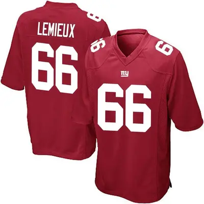 Youth Game Shane Lemieux New York Giants Red Alternate Jersey