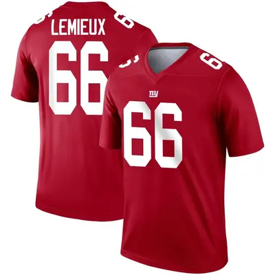 Youth Legend Shane Lemieux New York Giants Red Inverted Jersey