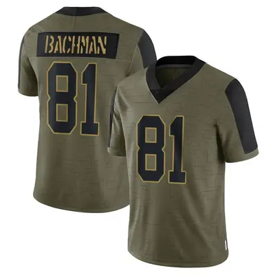 Youth Limited Alex Bachman New York Giants Olive 2021 Salute To Service Jersey