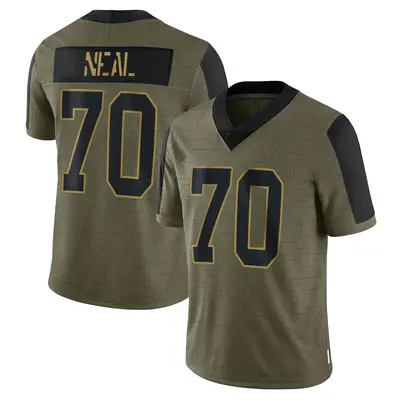 Youth Limited Evan Neal New York Giants Olive 2021 Salute To Service Jersey