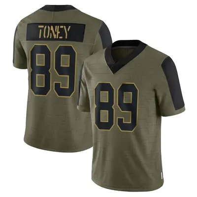 Youth Limited Kadarius Toney New York Giants Olive 2021 Salute To Service Jersey